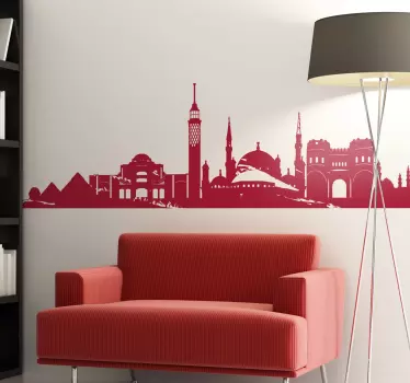 Naklejka na ścianę miejsca panorama Kair - TenStickers