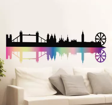 Naklejka na ścianę do sypialni Panorama Londynu - TenStickers
