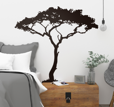 Naklejka na ścianę sylwetka symbol Afryka baobab - TenStickers