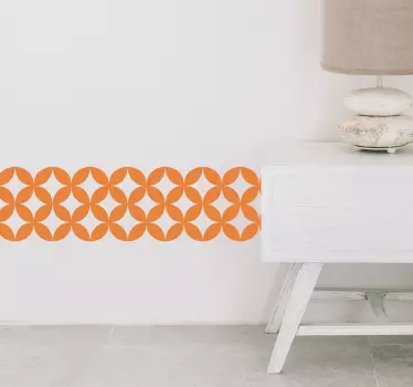 Naklejka na ścianę szlaczki retro geometryczna płytka - TenStickers