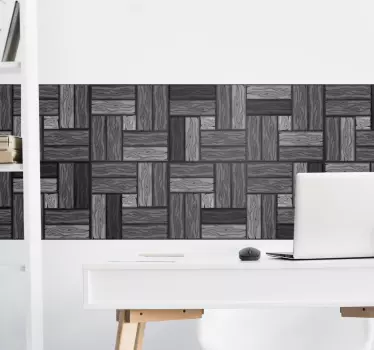 Naklejka na ścianę szlaczki w stylu drewnianym - TenStickers