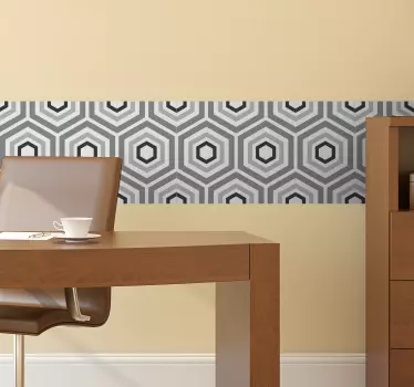 Naklejka na ścianę szlaczki w stylu heksagonalnym - TenStickers