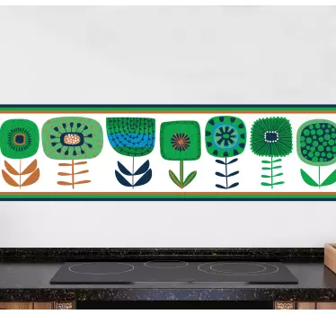 Naklejka na ścianę szlaczki w stylu kwiatowym - TenStickers