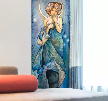 Naklejka na ścianę sztuka Alfons Mucha malarstwo - TenStickers