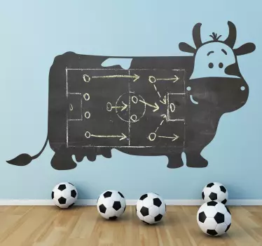 Naklejka na ścianę tablica kredowa krowa - TenStickers