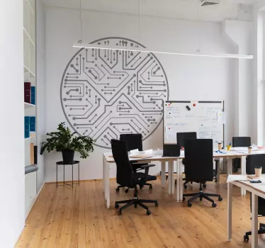 Naklejka na ścianę technologia układ scalony - TenStickers