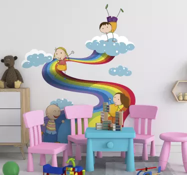 Naklejka na ścianę tęczowe dzieciaki - TenStickers