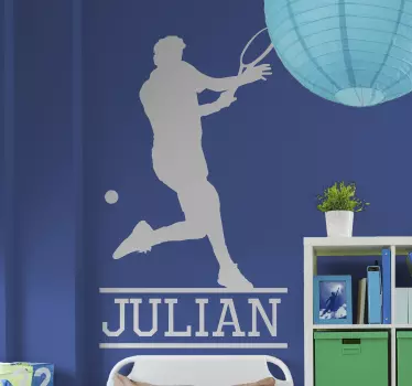 Naklejka na ścianę sylwetka tenis sylwetka mężczyzny - TenStickers