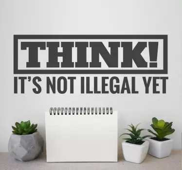 Naklejka na ścianę THINK - TenStickers