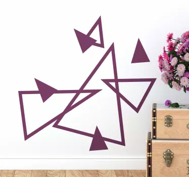 Naklejka na ścianę trójkąty figury geometryczne - TenStickers