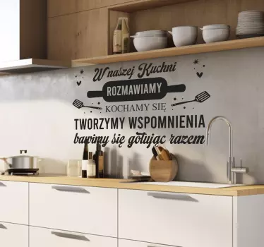 Naklejka na ścianę do kuchni "tworzymy wspomnienia" - TenStickers