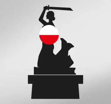 Naklejka na ścianę  Warszawska Syrenka - TenStickers