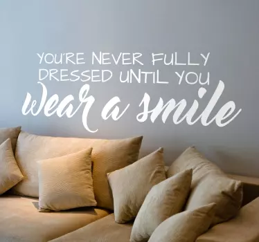 Naklejka na ścianę wear a smile - TenStickers