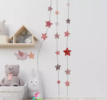 Naklejka na ścianę wiszące gwiazdki - TenStickers