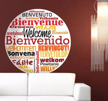 Naklejka na ścianę witaj - TenStickers