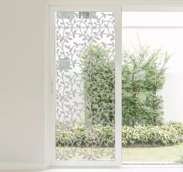 Naklejka na ścianę wzór kwiatowy vinilo ozdobny ventana - TenStickers