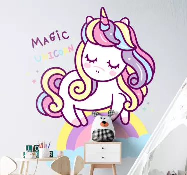 Naklejka na ścianę Magiczny jednorożec - TenStickers