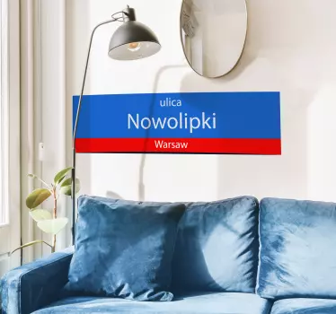 Naklejka dekoracyjna znaki drogowe znak drogowy warszawa - TenStickers