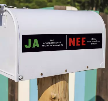 Naklejka na skrzynkę pocztową Ja Nee - TenStickers
