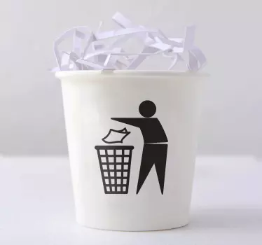 Naklejka na śmietnik ikona - TenStickers