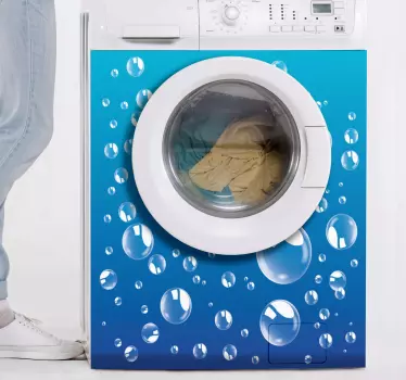 Naklejka na sprzęt AGD bąbelki na pralkę - TenStickers