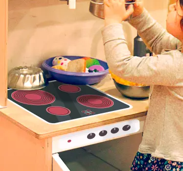 Naklejka na sprzęt AGD kuchenka dla dzieci - TenStickers