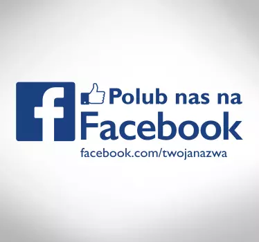Naklejka na witrynę sklepową polub nas na FB - TenStickers