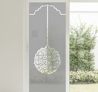 Nalepka na szybę wzór wiszącej lampy - TenStickers