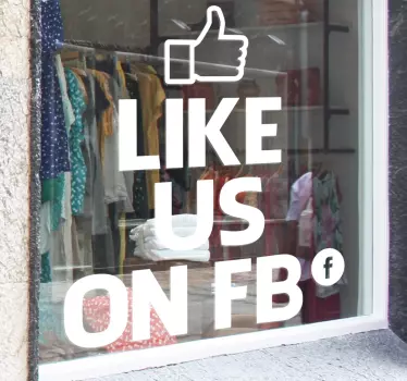 Naklejka na witrynę Like us - TenStickers