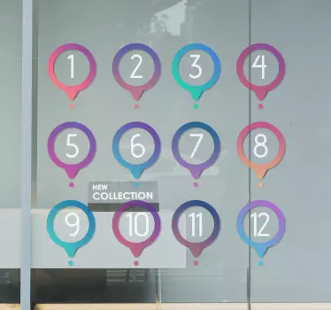 Naklejka na witrynę sklepową kolekcja kolorowych kształtów - TenStickers