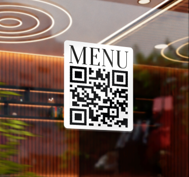 Naklejka na witrynę sklepową spersonalizowane menu qr - TenStickers