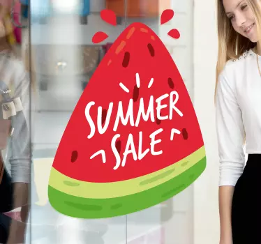 Naklejka na witrynę sklepową wyprzedaż arbuz - TenStickers