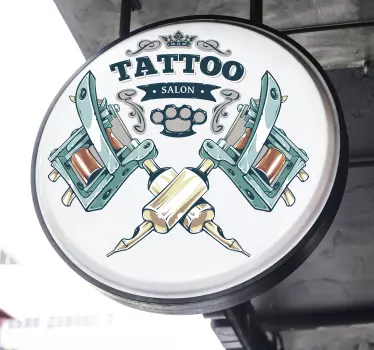 Naklejka na witrynę studio tatuażu - TenStickers