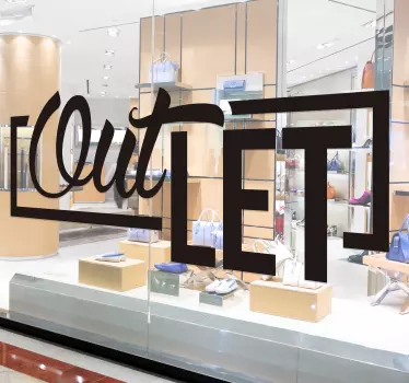 Naklejka na ścianę do sklepów "outlet" - TenStickers