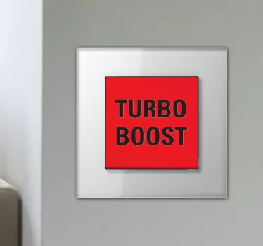 Naklejka na włącznik światła Turbo boost - TenStickers