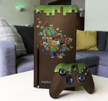 Naklejka na Xbox Minecraft - TenStickers