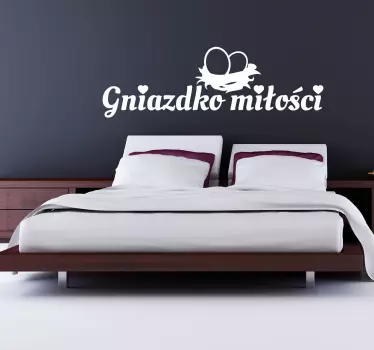 Naklejka napis gniazdko miłości - TenStickers