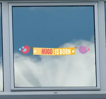 Naklejka narodziny dziecka i ptaszki - TenStickers