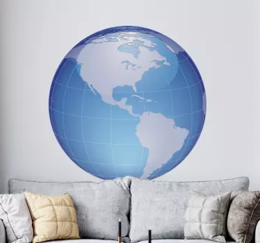 Naklejka niebieska planeta - TenStickers