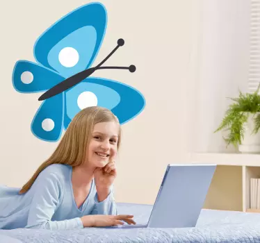 Naklejka niebieski motyl - TenStickers
