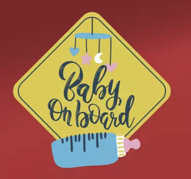 Naklejka na auto Niemowlę na podkładzie - TenStickers