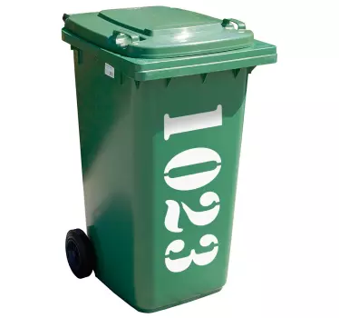 Naklejka numer domu kontenera - TenStickers