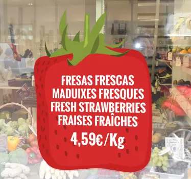 Naklejka oferta truskawka - TenStickers