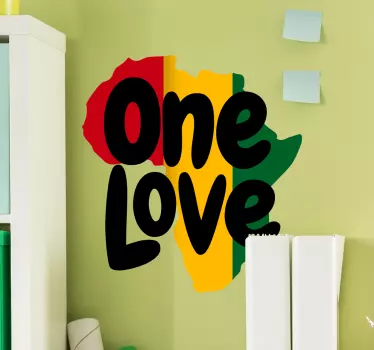 Naklejka One Love Afryka - TenStickers