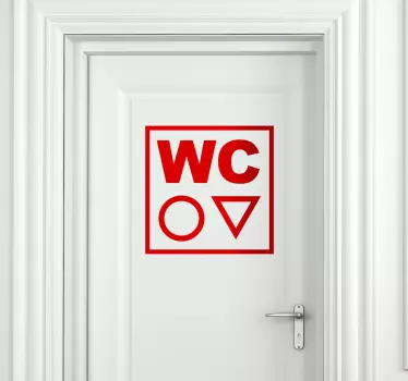 Naklejka do łazienki na drzwi oznakowanie toalety - TenStickers