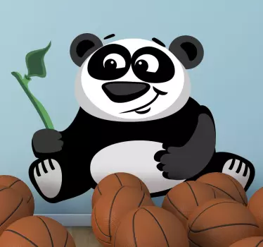 Naklejka panda z bambusem - TenStickers