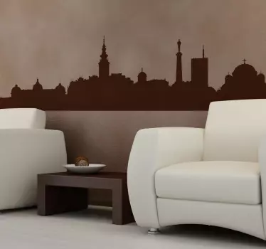 Naklejka panorama Belgrad - TenStickers
