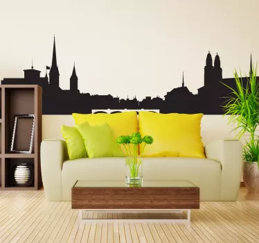 Naklejka panorama Zurychu - TenStickers