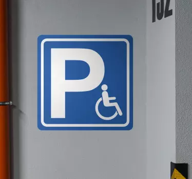Naklejka parking Znak dla osób niepełnosprawnych - TenStickers