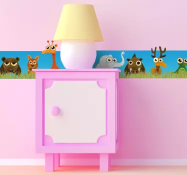 Naklejka pasek na ścianę zwierzęta - TenStickers